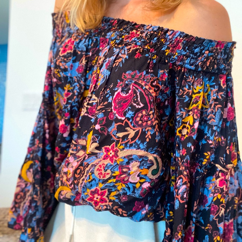 Free People Bell Sleeve Top